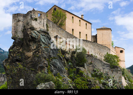 Eagle's Nest (Nid d'Aigle), la citadelle de Corte, Corse, France Banque D'Images