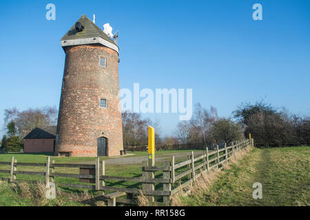 Hough Mill à l'origine connu comme Thringstone moulin dans la campagne du Leicestershire Banque D'Images