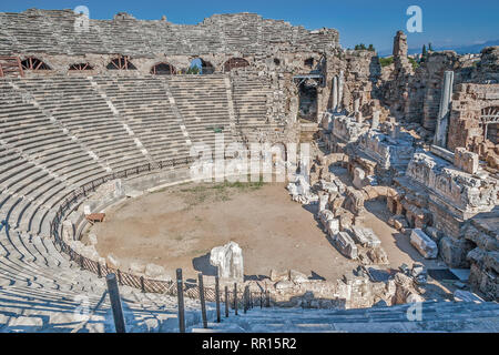 Amphithéâtre, Side, Turquie Banque D'Images