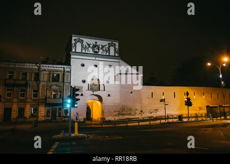 Vilnius, Lituanie : la porte de l'Aurore, lituanien, Medininku Ausros vartai, Polonais Ostra Brama, une porte de la ville de Vilnius, l'un de ses plus importants histo Banque D'Images