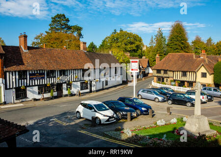 Le George & Dragon Public House, la rue, Ightham, Kent Banque D'Images