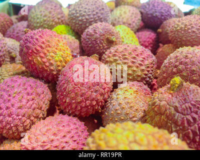 Litchi Frais de baies. De délicieux fruits tropicaux Banque D'Images