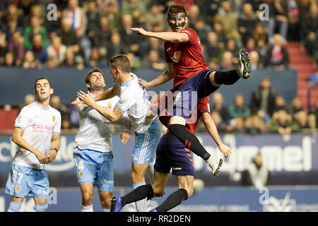 David García (défenseur ; CA Osasuna) au cours de l'espagnol de La Liga football 123, match entre le CA Osasuna et Real Zaragoza au stade Sadar, à Pampelune (Navarre). Score final : CA Osasuna 1 - 0 Real Zaragoza Banque D'Images