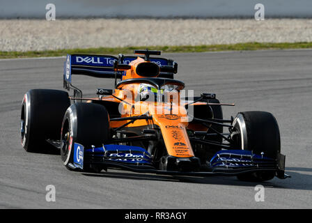 Circuit de Barcelona-Catalunya Espagne, 19.2.2019 : Formule 1 sport automobile, les essais d'hiver --- Lando Norris (GBR), McLaren MCL34 Banque D'Images