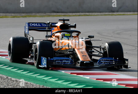 Circuit de Barcelona-Catalunya Espagne, 19.2.2019 : Formule 1 sport automobile, les essais d'hiver --- Lando Norris (GBR), McLaren MCL34 Banque D'Images