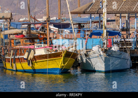 Israël, Eilat, Yacht Club et Marina Banque D'Images