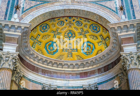 Détail de l'abside du Panthéon. Rome, Italie. Banque D'Images