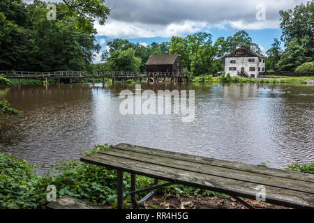 Pique-nique dans Philipsburg Manor Banque D'Images