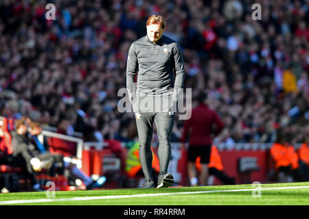 Londres, Royaume-Uni. 24 févr. 2019. Un Hasenhuttl Ralph Gestionnaire Southampton dégonflé pendant la Premier League match entre Arsenal et de Southampton à l'Emirates Stadium, Londres, le dimanche 24 février 2019. Usage éditorial uniquement, licence requise pour un usage commercial. Aucune utilisation de pari, de jeux ou d'un seul club/ligue/player publication. (Crédit : Jon Bromley | MI News) Credit : MI News & Sport /Alamy Live News Banque D'Images