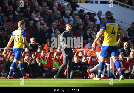 Hasenhuttl Southampton manager Ralph au cours de la Premier League match à l'Emirates Stadium, Londres. Banque D'Images