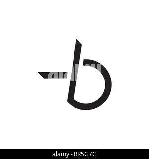 Contour simple lettre b logo symbol vector Illustration de Vecteur