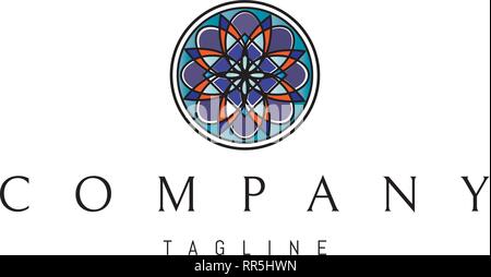 La foi de l'Eglise résumé vecteur de couleur logo design Illustration de Vecteur