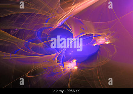 Un papillon bleu abstract art fractal Banque D'Images