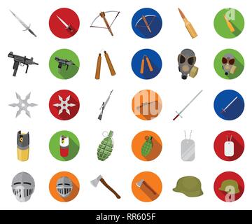 Les armes d'assaut,,,ax,lames,bataille de balles,cartouche,caricature,télévision,collection,,combat,arbalète,design,défense,feu,gaz,pistolet,Grenade,remise,casque,suspension,illustration,isolé,couteau,logo,masque,moyens,metal,médiévale,militaires,,modernes,nunchuk,1,carabine,set,shuriken,signer,sniper,acier,soldat,épée,cote,tags,deux,uzi vecteur,guerre,armes,armes,vecteurs vecteur web , Illustration de Vecteur