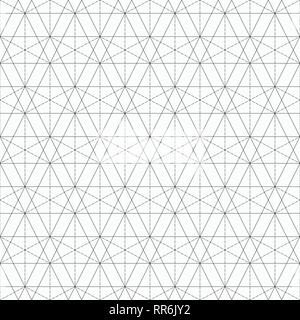 Résumé motif transparent géométrique avec des lignes. Grille linéaire avec des triangles, des losanges et hexagones. Style linéaire. Les lignes en pointillé. Vector background. Illustration de Vecteur