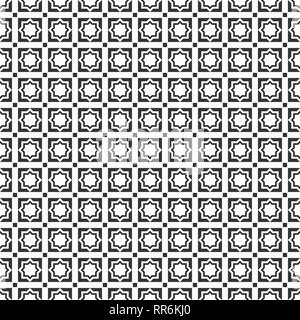 Résumé motif transparente de tuiles avec des étoiles à huit branches à l'intérieur. Vecteur géométrique simple arrière-plan. Illustration de Vecteur