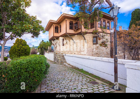 Vieille ville de Kavala, Macédoine orientale et Thrace, Grèce Banque D'Images