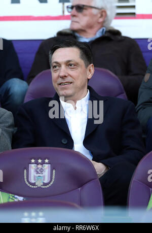 Bruxelles, Belgique. Feb 24, 2019. Bruxelles, Belgique - le 24 février : Dejan Veljkovic durant la Jupiler Pro League match day 27 entre le RSC Anderlecht et le Club de Bruges le 24 février 2019 à Bruxelles, Belgique. (Photo de Vincent Van Doornick/Isosport) Credit : Pro Shots/Alamy Live News Banque D'Images