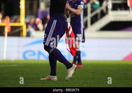 Bruxelles, Belgique. Feb 24, 2019. Bruxelles, Belgique - le 24 février : Illustration photo pendant la Jupiler Pro League match day 27 entre le RSC Anderlecht et le Club de Bruges le 24 février 2019 à Bruxelles, Belgique. (Photo de Vincent Van Doornick/Isosport) Credit : Pro Shots/Alamy Live News Banque D'Images