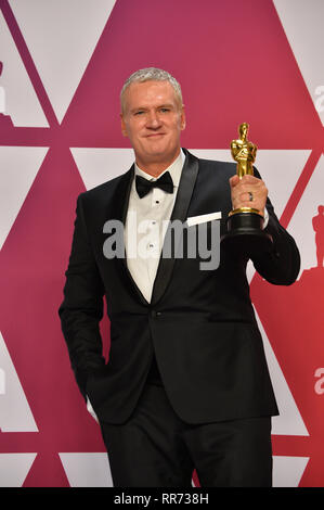 LOS ANGELES, CA. 24 février 2019 : John Ottman lors de la 91e Academy Awards au Kodak Theater. Photo : Paul Smith/Featureflash Crédit : Paul Smith/Alamy Live News Banque D'Images