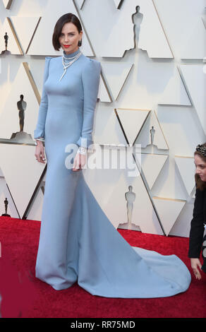 Hollywood, Californie, USA. Feb 24, 2019. 24 février 2019 - Hollywood, Californie - Charlize Theron. 91e Academy Awards annuels présentés par l'Academy of Motion Picture Arts and Sciences tenue à Hollywood & Highland Center. Photo Credit : Crédit : AdMedia AdMedia/ZUMA/Alamy Fil Live News Banque D'Images