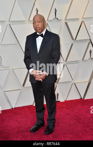 Los Angeles, USA. Feb 24, 2019. LOS ANGELES, CA. 24 février 2019 : Le membre du Congrès John Lewis à la 91e Academy Awards au Kodak Theater. Crédit : Paul Smith/Alamy Live News Banque D'Images