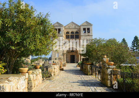 L'église de la Transfiguration est une église franciscaine située sur le Mont Thabor en Israël. Banque D'Images