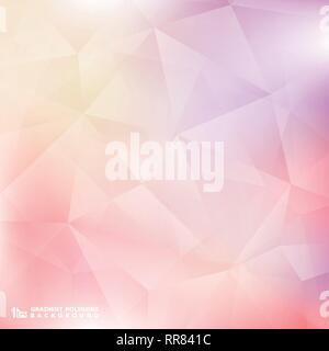 Soft color gradient abstrait fond violet et rose modèle de polygone. Vous pouvez utiliser pour poster, présentation, ad, couverture, copie de l'espace texte, rapport. Illustration de Vecteur