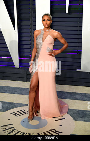 Ciara participant à la Vanity Fair Oscar Party organisée à l'Annenberg Center for the Performing Arts à Beverly Hills, Los Angeles, Californie, USA. Banque D'Images