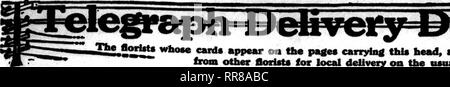 . Les fleuristes [microforme] examen. La floriculture. 5 OCTOBKB Rorists^ 1922, l'examen. Le florfau les cartes dont l'apparaître "&gt;n les pages carryliig ce chef, sont prêts à la vente. à partir de la grippe autres fleuristes pour la livraison locale sur la base habituelle. ^. Veuillez noter que ces images sont extraites de la page numérisée des images qui peuvent avoir été retouchées numériquement pour plus de lisibilité - coloration et l'aspect de ces illustrations ne peut pas parfaitement ressembler à l'œuvre originale.. Chicago : les fleuristes Pub. Co Banque D'Images