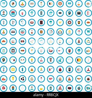 100 icons set café, télévision, Illustration de Vecteur