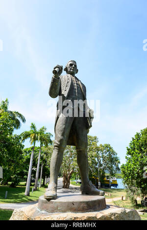 Le capitaine James Cook Statue, Cooktown, Far North Queensland, Queensland, Australie, FNQ Banque D'Images