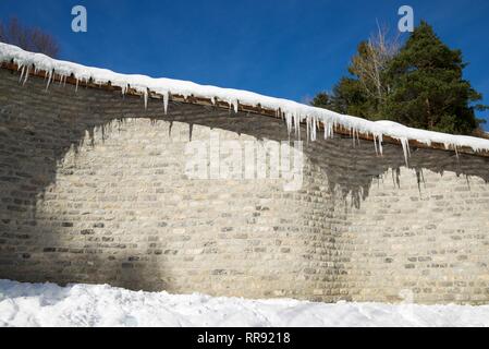 Les glaçons, Vallée de Canfranc Pyrénées, la Province d'Huesca, Aragon, Espagne. Banque D'Images