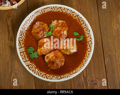 Doodhi Kofta Curry, Lauki Kofta curry recette populaire, de Hyderabad Banque D'Images