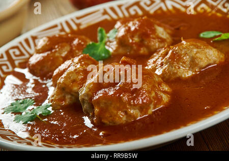 Doodhi Kofta Curry, Lauki Kofta curry recette populaire, de Hyderabad Banque D'Images