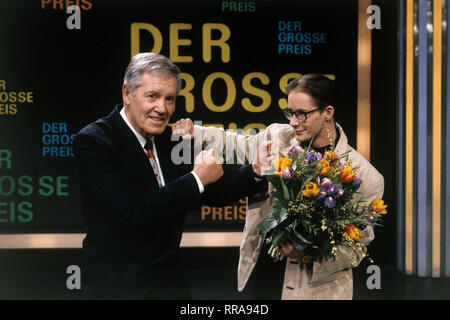 DER GROSSE PREIS/WIM, THOELKE Kandidat HENDRIK WALLES, Sendung vom 27.2.1992 EM / Überschrift : DER GROSSE PREIS Banque D'Images