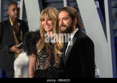 Heidi Klum et Tom Kaulitz assiste à la Vanity Fair Oscar Party à Wallis Annenberg Center for the Performing Arts à Beverly Hills, Los Angeles, USA, le 24 février 2019. Dans le monde d'utilisation | Banque D'Images