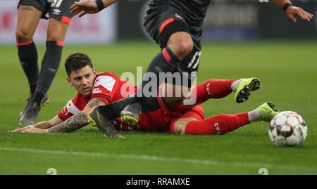 Düsseldorf, Deutschland. Feb 23, 2019. firo : 23.02.2019 Football, 2.Bundesliga, la saison 2018/2019, Fortuna Düsseldorf Düsseldorf - 1.FC Nuremberg Nuremberg 2 : 1 simple action, Dawid Kownacki | Conditions de crédit dans le monde entier : dpa/Alamy Live News Banque D'Images