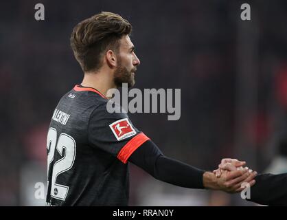 Düsseldorf, Deutschland. Feb 23, 2019. firo : 23.02.2019 Football, 2.Bundesliga, la saison 2018/2019, Fortuna Düsseldorf Düsseldorf - 1.FC Nuremberg Nuremberg 2 : FCN 1 Enrico Valentini | Conditions de crédit dans le monde entier : dpa/Alamy Live News Banque D'Images