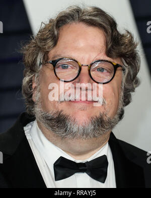 BEVERLY HILLS, LOS ANGELES, CA, USA - 24 février : Guillermo del Toro arrive à la Vanity Fair Oscar Party 2019 tenue à l'Wallis Annenberg Center for the Performing Arts le 24 février 2019 à Beverly Hills, Los Angeles, Californie, États-Unis. (Photo par Xavier Collin/Image Press Office) Banque D'Images