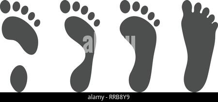 Les pathologies du pied, Normal, plat et pied creux isolé sur un fond blanc. Vector Illustration. Illustration de Vecteur