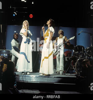 ABBA Agnetha Fältskog (, Anni-Frid Lyngstad, Björn Ulvaeus, Benny Andersson), groupe pop suédois (1970) / Überschrift : ABBA Banque D'Images