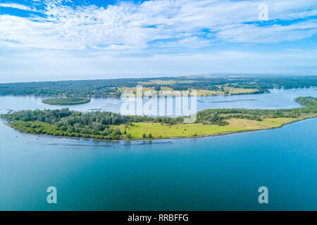 Rivière Manning et Millers Creek - aerial landscape with copy space Banque D'Images