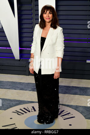 Rashida Jones assistant à la Vanity Fair Oscar Party organisée à l'Annenberg Center for the Performing Arts à Beverly Hills, Los Angeles, Californie, USA. Banque D'Images