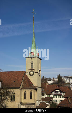 Close up de Nydegg Église dans la vieille ville de Berne, la capitale de la suisse. Banque D'Images