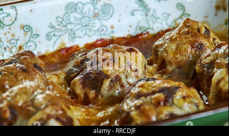 Meatball Sub cocotte, super facile cocotte qui goûte comme un meatball sub mais en cocotte. Banque D'Images