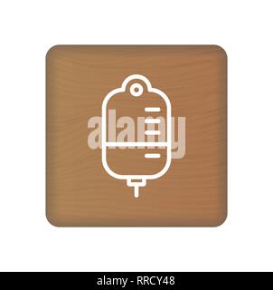 Sac de transfusion sanguine. Style linéaire signe Pour Concept mobile et Web Design. Sac de sang de médecine ligne Simple Icône vecteur. Symbole du don de sang Illustration de Vecteur