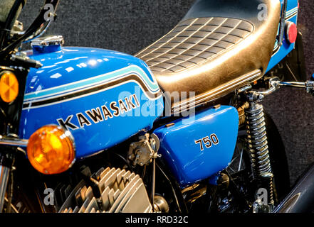 Bristol Classic Bike Show 2019 Kawasaki 750 deux triple stoke Banque D'Images