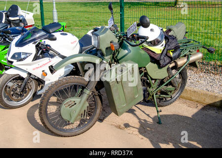 Bristol Classic Bike Show 2019 MT350 Harley Davidson vélo de l'Armée Banque D'Images