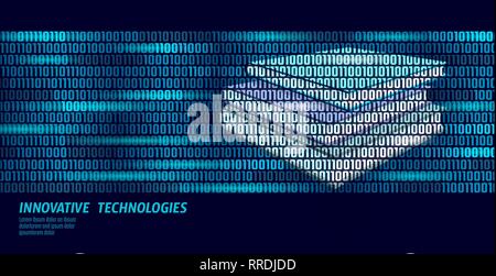 La technologie de l'éducation en ligne concept d'entreprise. Formation E-learning les cours de formation professionnelle. Pile de livres code binaire bannière design moderne débit vecteur modèle Illustration de Vecteur